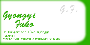 gyongyi fuko business card