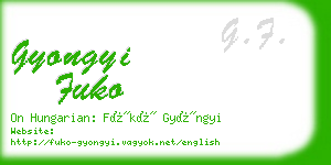 gyongyi fuko business card